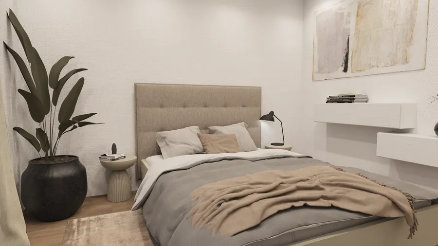 Schlafzimmer Rendering – Ilona de Jonge